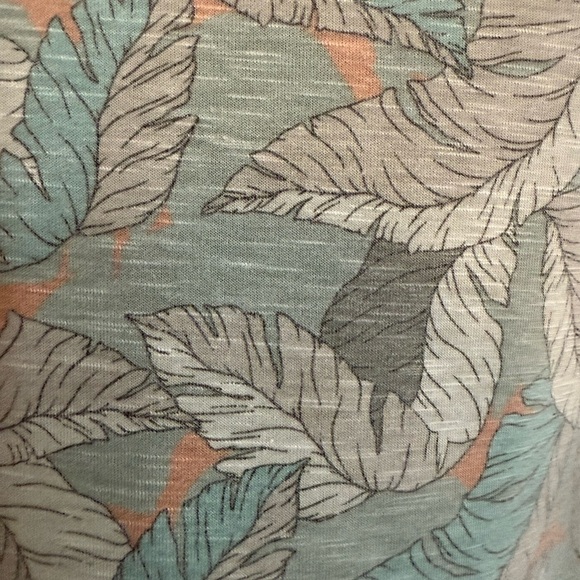 Nine West Leaf Pattern Midi Dress - Green and Beige - Picture 3 of 9